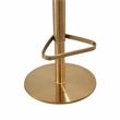 TOV Furniture Astro Black and Gold Vegan Leather Adjustable Stool