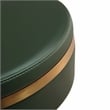 TOV Furniture Astro Malachite Green and Gold Vegan Leather Adjustable Stool