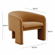 TOV Furniture Marla Cognac Velvet Accent Chair