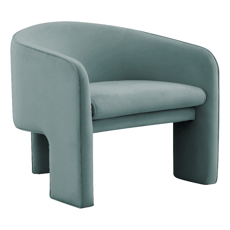 TOV Furniture Marla Sea Blue Velvet Accent Chair