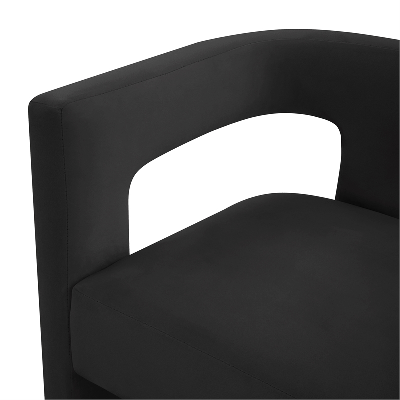 TOV Furniture Sloane Black Velvet Upholstered Dining Chair