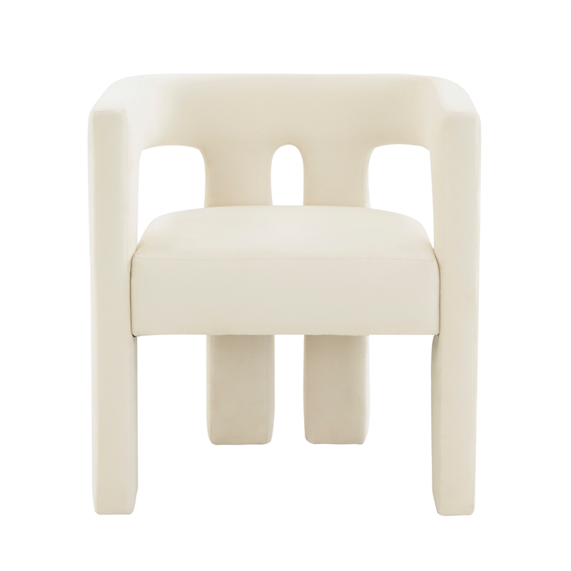 TOV Furniture Sloane Cream Velvet Upholstered Dining Chair