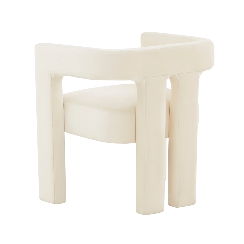 TOV Furniture Sloane Cream Velvet Upholstered Dining Chair