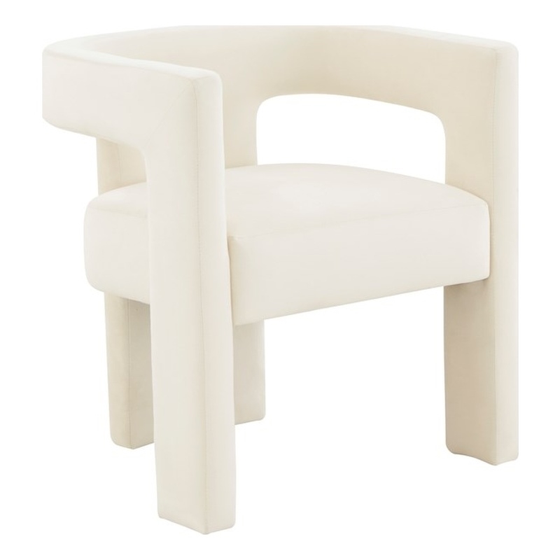 TOV Furniture Sloane Cream Velvet Upholstered Dining Chair