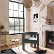 TOV Furniture Sloane Dark Grey Velvet Upholstered Dining Chair