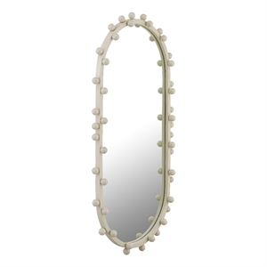 TOV Furniture Bubbles Ivory Large Oval Wall Mirror