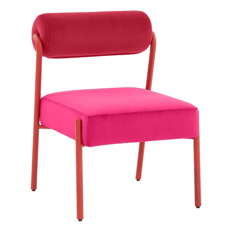 Jolene Hot Pink Velvet Dining Chair - Set of 2