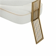 TOV Furniture Corralis Transitional Fabric Dining Chair in Cream/Gold
