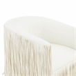 Shag Me Ivory Vegan Leather Swivel Chair