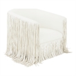 Shag Me Ivory Vegan Leather Swivel Chair
