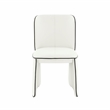 TOV Furniture Kinsley Faux Leather Dining Chair in Cream Finish