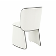 TOV Furniture Kinsley Faux Leather Dining Chair in Cream Finish