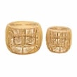 Azrina Natural Rattan Veneer Nesting Tables