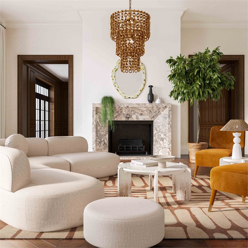 Broohah Beige Upholstered Sectional