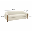 Lina Cream Textured Linen Sofa by Inspire Me Home Decor