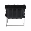Kimi Black Genuine Sheepskin Chair