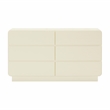 Sagura Cream 6-Drawer Wooden Dresser