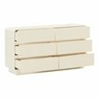Sagura Cream 6-Drawer Wooden Dresser
