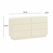 Sagura Cream 6-Drawer Wooden Dresser