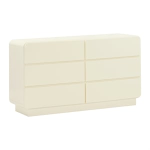 Sagura Cream 6-Drawer Wooden Dresser