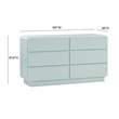 Sagura Blue 6-Drawer Wooden Dresser