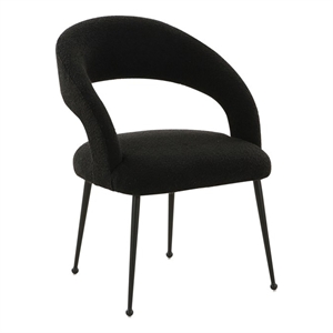 Rocco Black Boucle Dining Chair