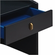 TOV Furniture Collins 1-Drawer Transitional Wood Nightstand in Black/Blue