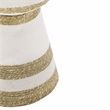 TOV Furniture Wren Transitional Metal & Grass Side Table in Natural