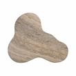 Slab Tan Faux Travertine Tall Side Table