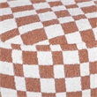Claire Brown Checkered Boucle Stool