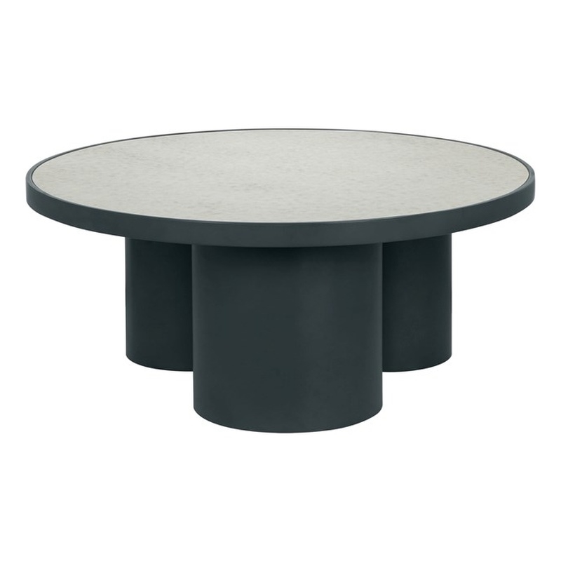 Nautilus Antique Silver Mirrored Coffee Table