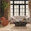 Vari Beige Textured Velvet Lounge Sofa