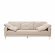 Vari Beige Textured Velvet Lounge Sofa