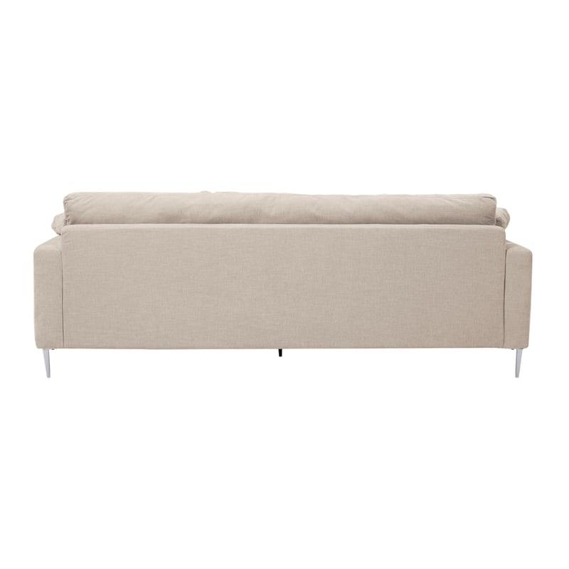 Vari Beige Textured Velvet Lounge Sofa