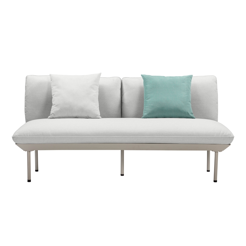 Katti Light Gray Outdoor Loveseat