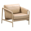 Chakka Tan Genuine Leather Accent Chair