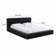 TOV Furniture Olafur Modern Linen Fabric King Size Bed in Black