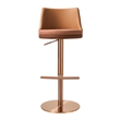Reagan Cafe Au Lait Upholstered Adjustable Swivel Stool