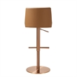 Reagan Cafe Au Lait Upholstered Adjustable Swivel Stool