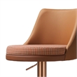Reagan Cafe Au Lait Upholstered Adjustable Swivel Stool
