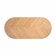 TOV Furniture Caren Oval Rattan & Glass Dining Table in Natural