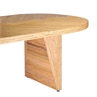 TOV Furniture Caren Oval Rattan & Glass Dining Table in Natural