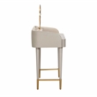 TOV Furniture Penelope Vegan Leather & Wood Vanity Desk in Taupe