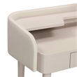 TOV Furniture Penelope Vegan Leather & Wood Vanity Desk in Taupe