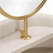 TOV Furniture Penelope Vegan Leather & Wood Vanity Desk in Taupe