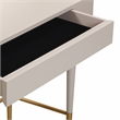 TOV Furniture Penelope Vegan Leather & Wood Vanity Desk in Taupe