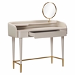 TOV Furniture Penelope Vegan Leather & Wood Vanity Desk in Taupe