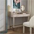 TOV Furniture Penelope Vegan Leather & Wood Vanity Desk in Taupe