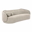 TOV Furniture Circe Upholstered Velvet Sofa with Enveloping Arms in Taupe