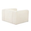 TOV Furniture Tarra Fluffy Oversized Corduroy Fabric Armchair in Cream